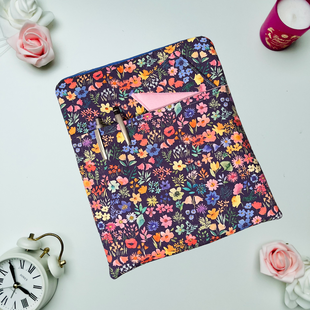 Flower Power - Book Sleeve with pocket