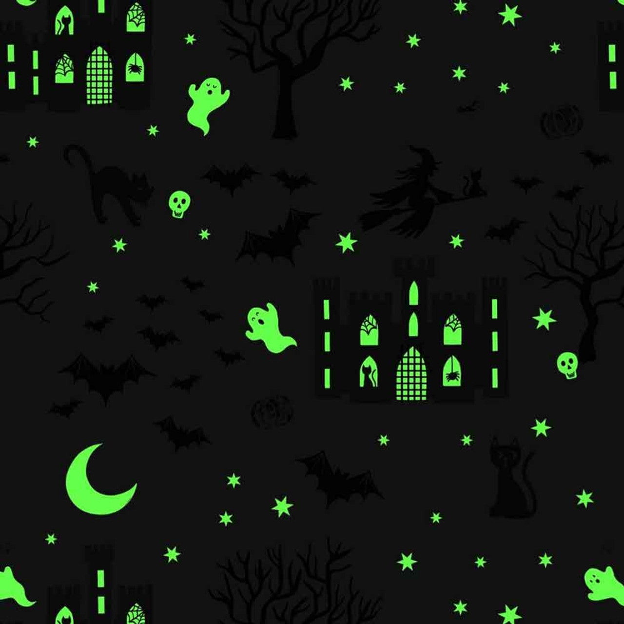 Halloween Castle Spooky - Book Sleeve with pocket - Glow in the Dark