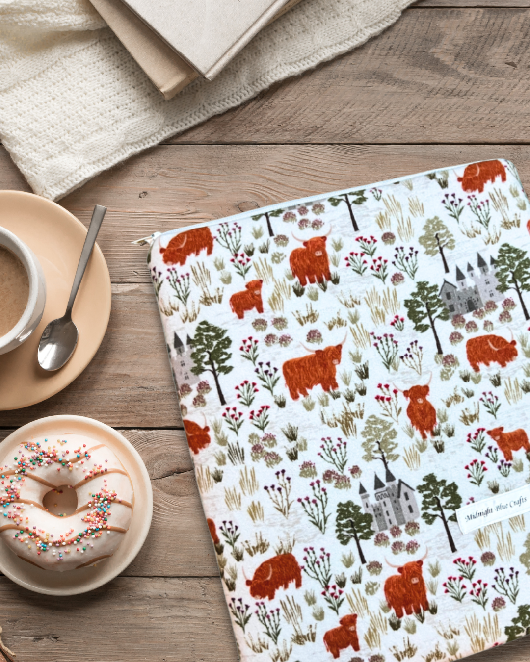 Highland Cows - Book Sleeve - Flannel