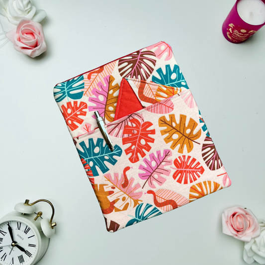 Monstera Book Sleeve with pocket