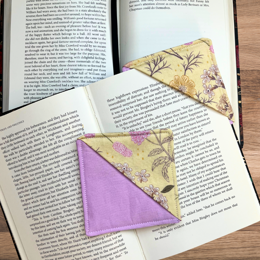 Yellow Floral Corner Bookmark