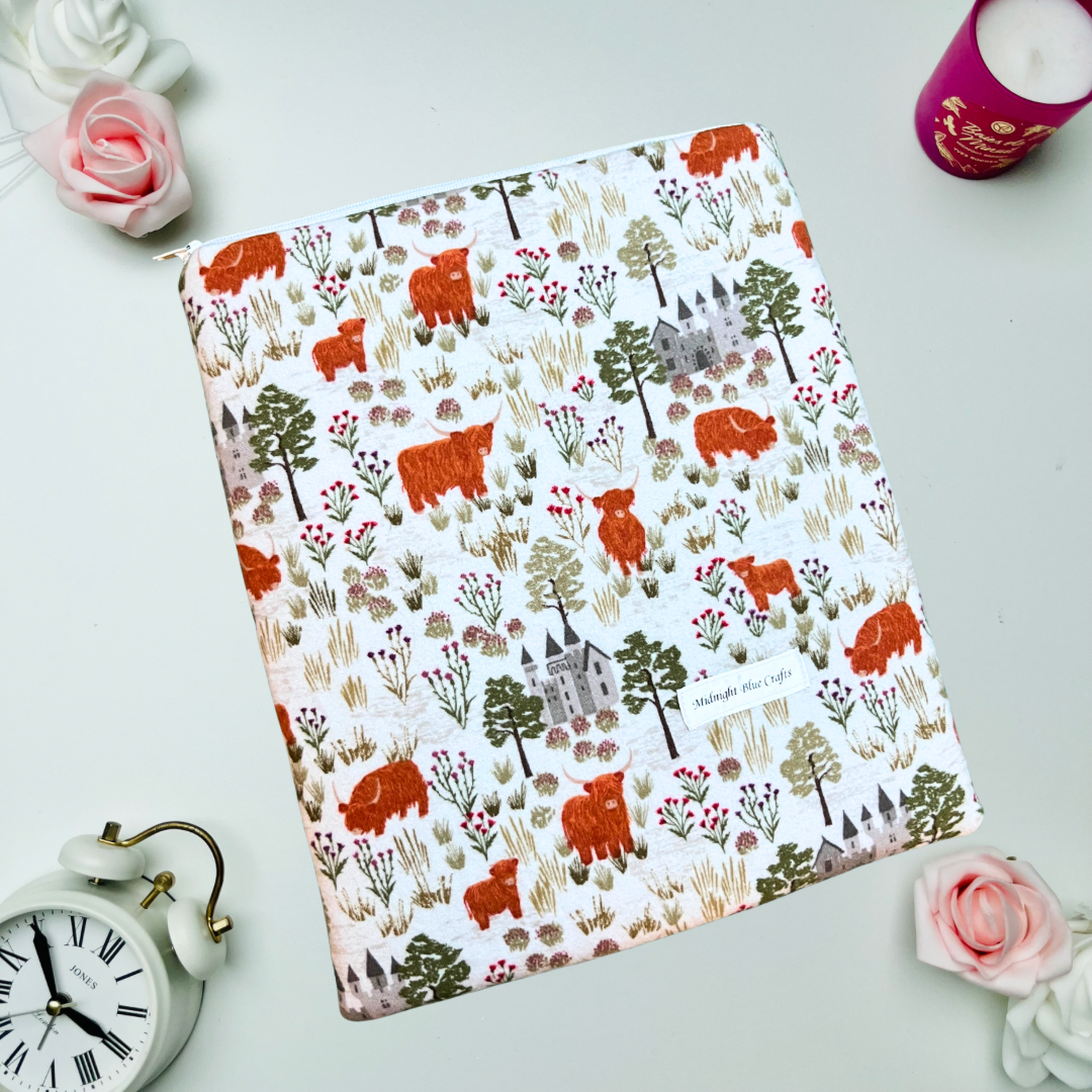 Highland Cows - Book Sleeve - Flannel
