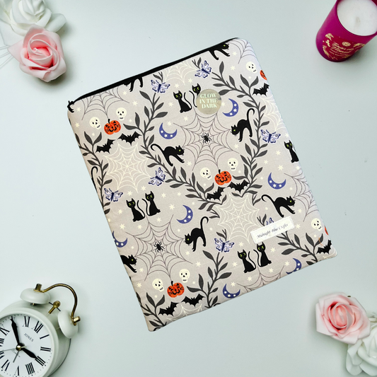 Halloween Spiderwebs - Book Sleeve - Glow in the Dark