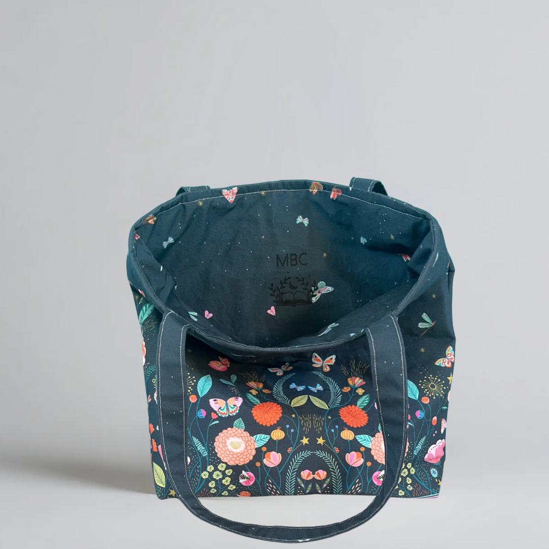 Flower Border Tote Bag