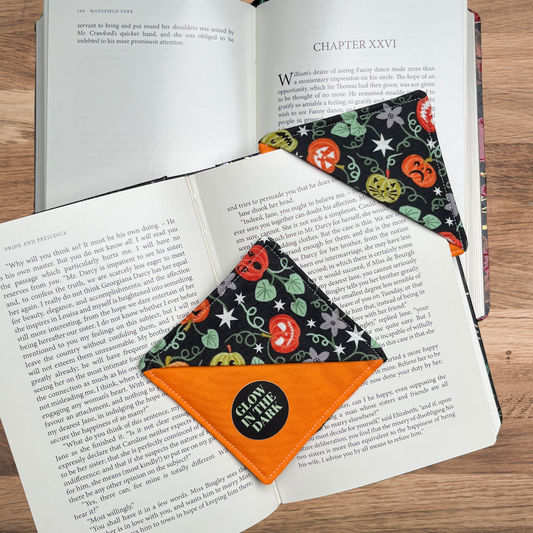 Halloween Pumpkins Corner Bookmark - Glow in the Dark